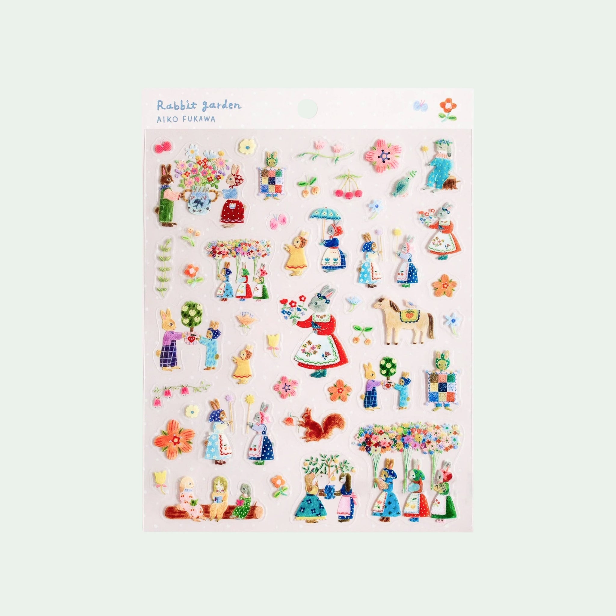 Rabbit Garden Clear Sticker Sheet