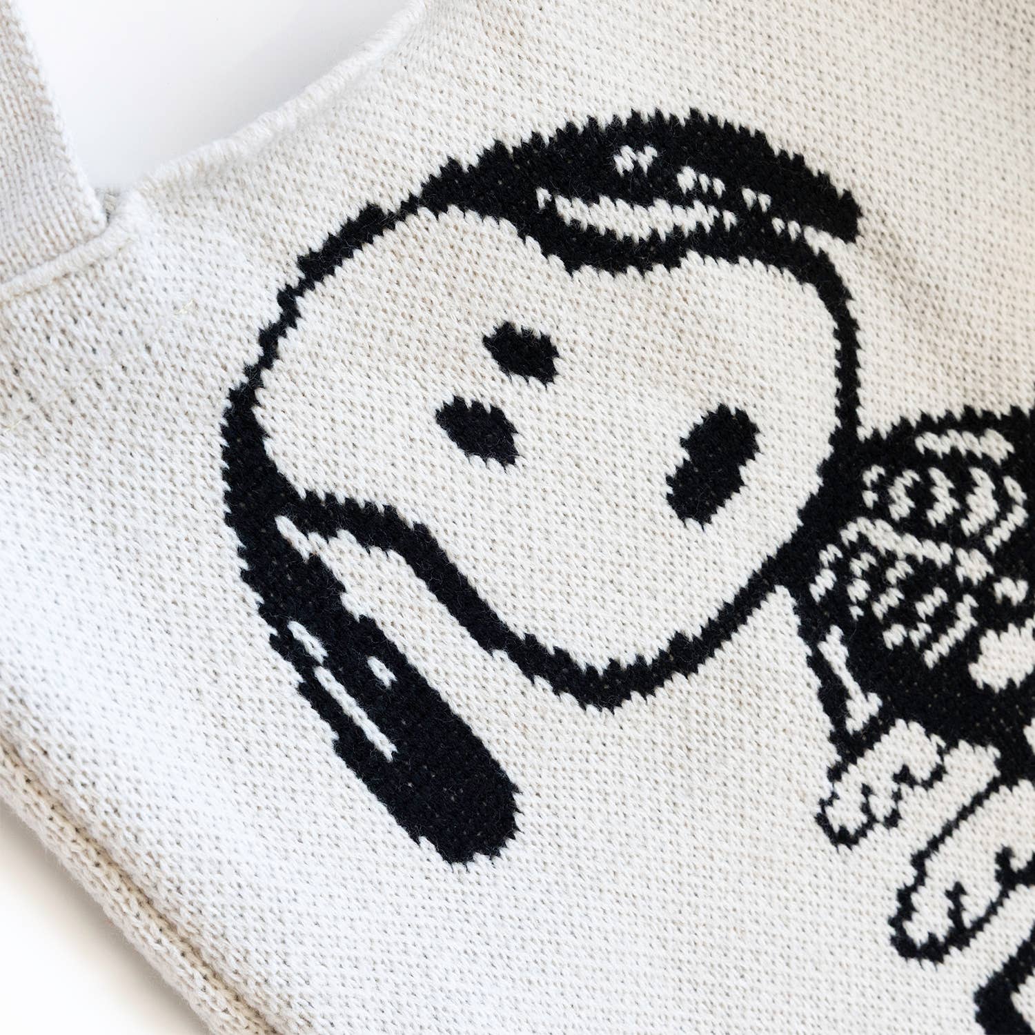 Snoopy Skeleton Knit Tote
