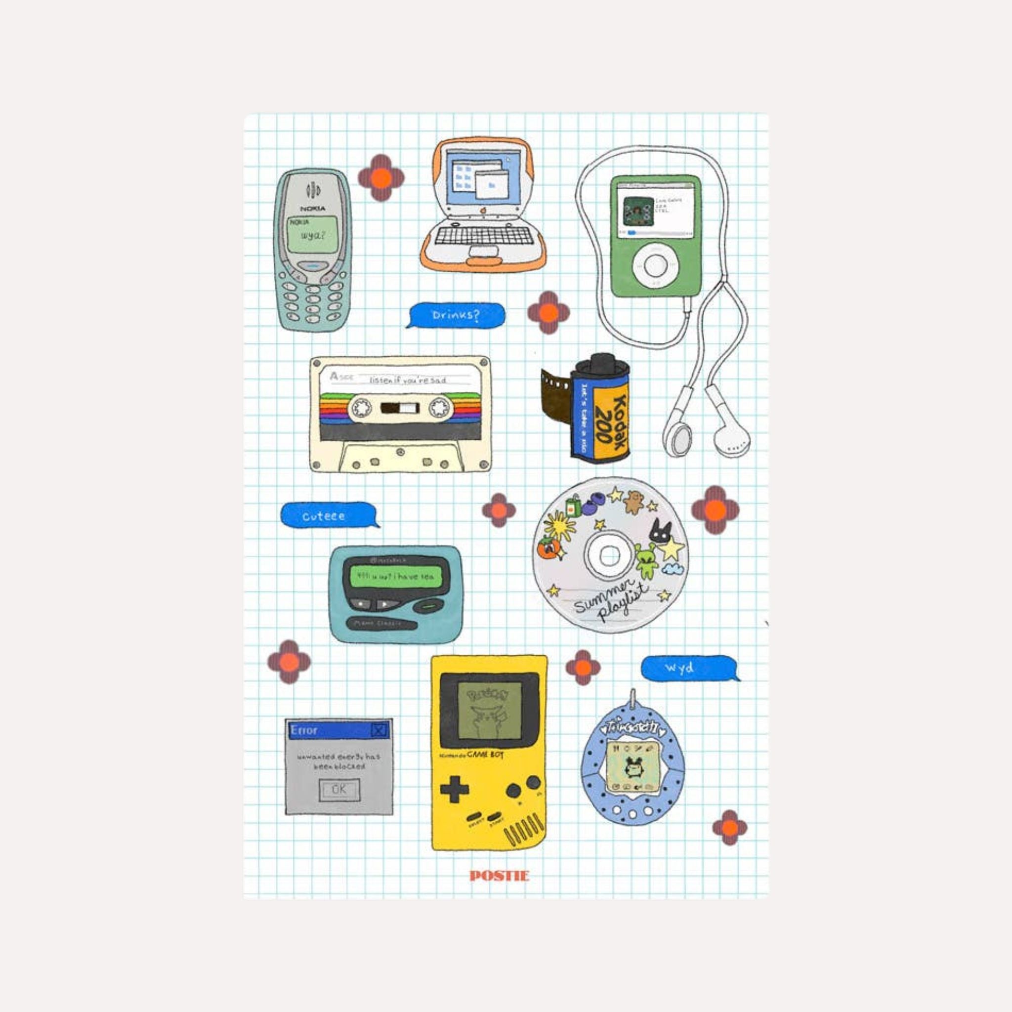 Retro Tech Sticker Sheet