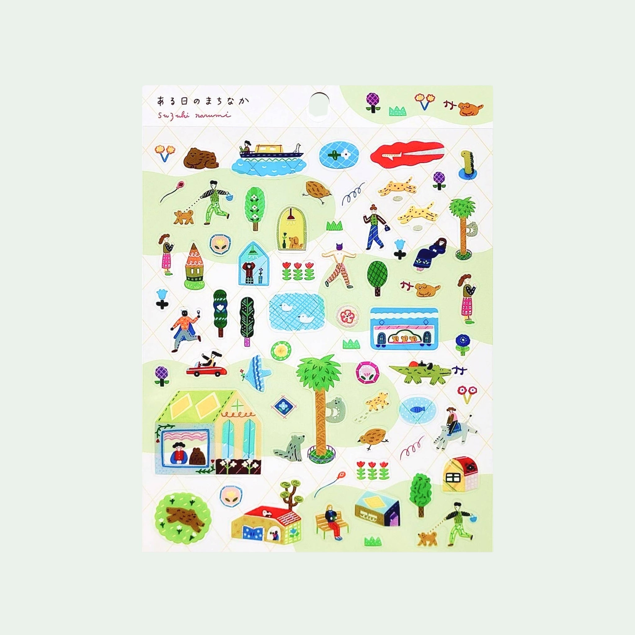 A Day in the City Clear Sticker Sheet