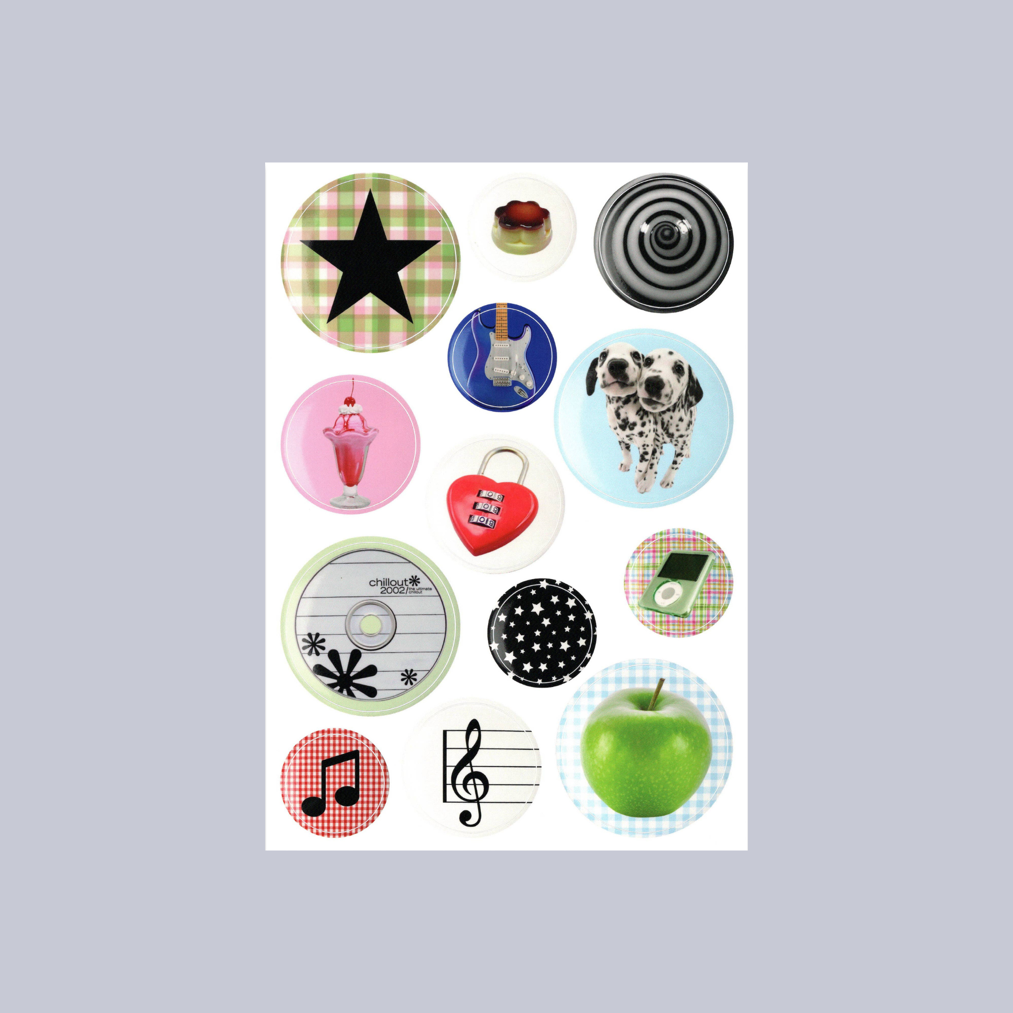 Jumbo Pins Sticker Sheet