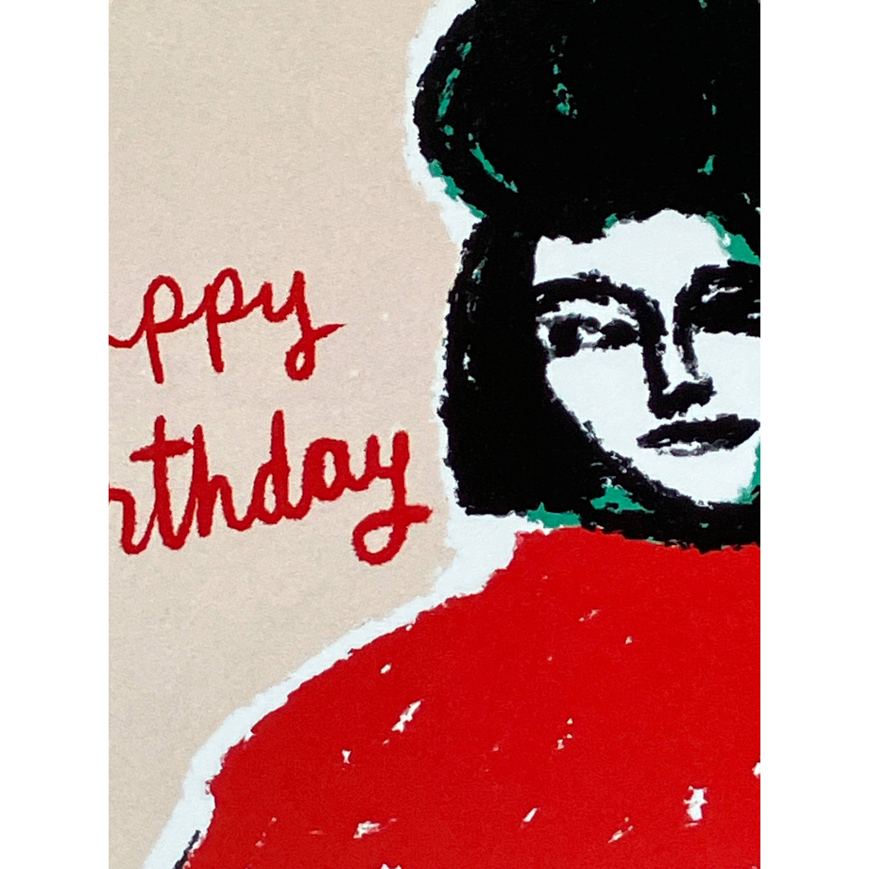 Happy Birthday Lady Red Card