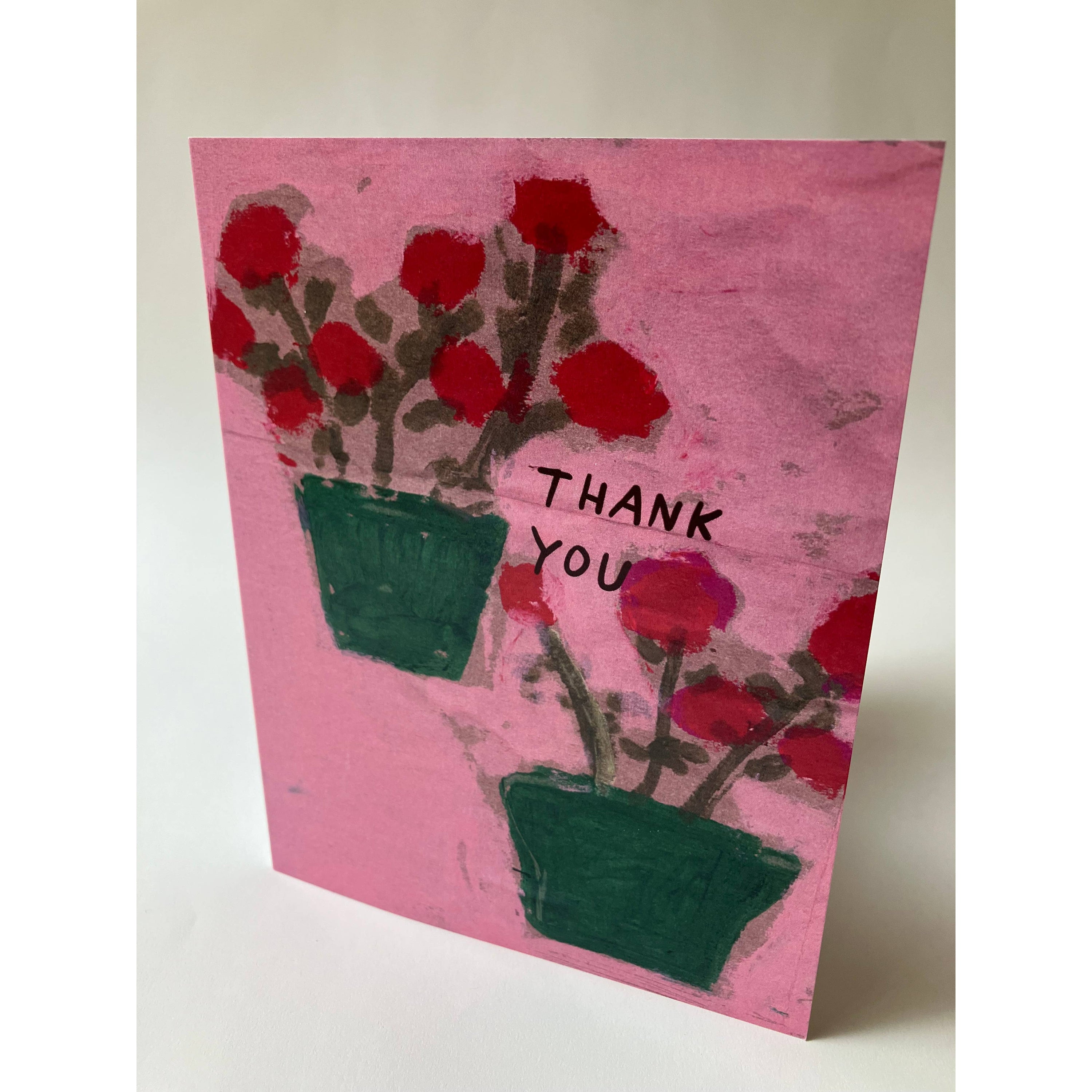 Thank You Potted Roses Card