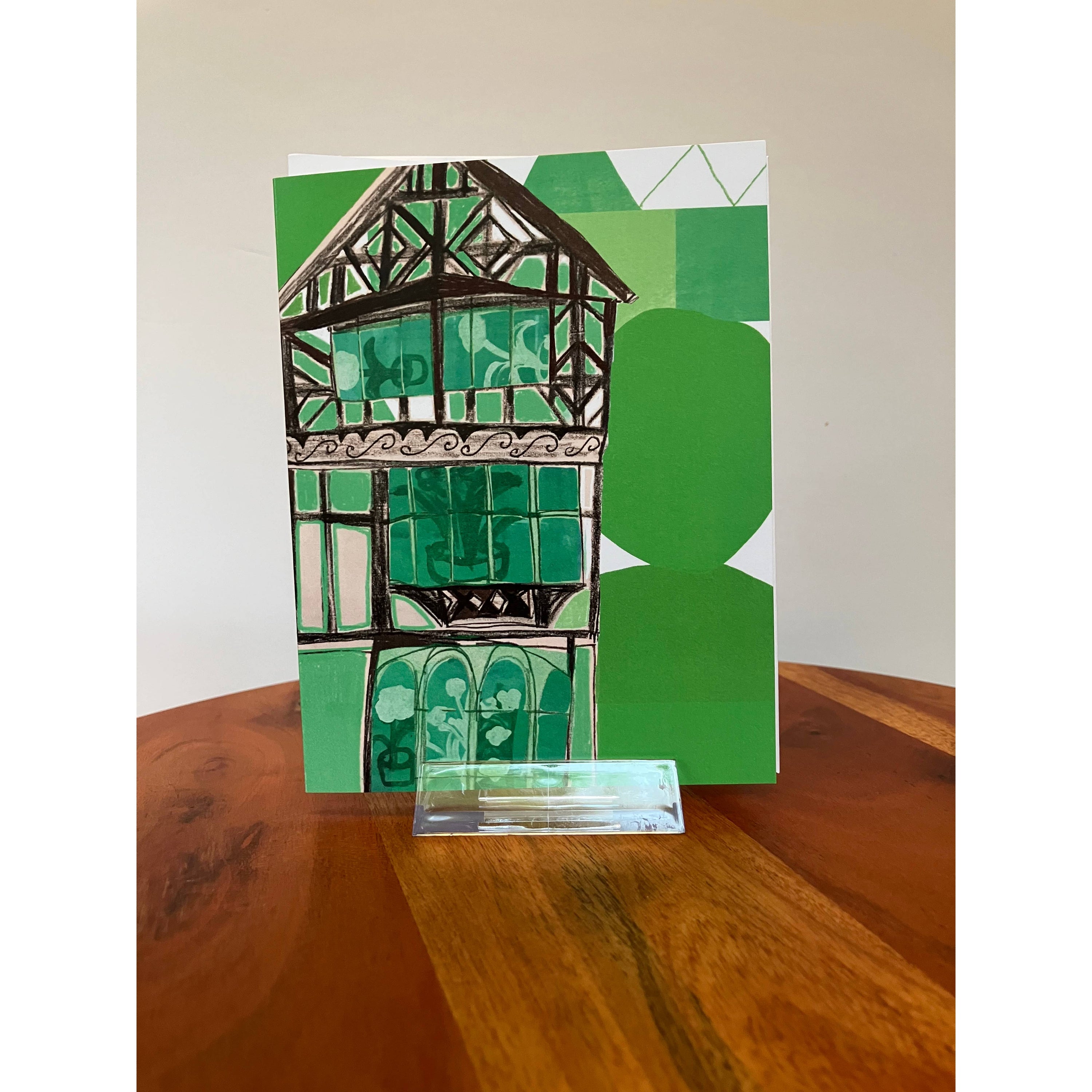 Green Tudor House Card