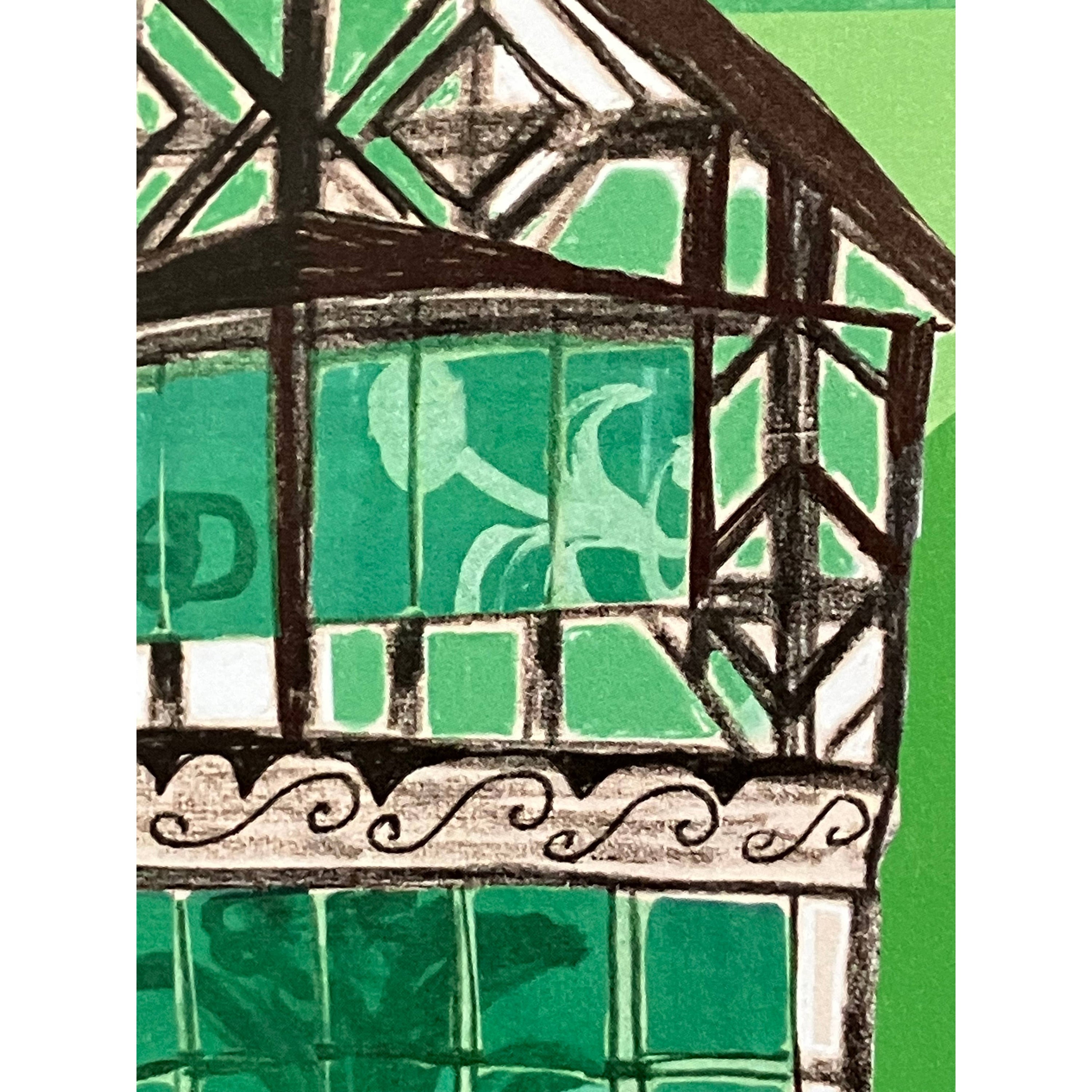Green Tudor House Card