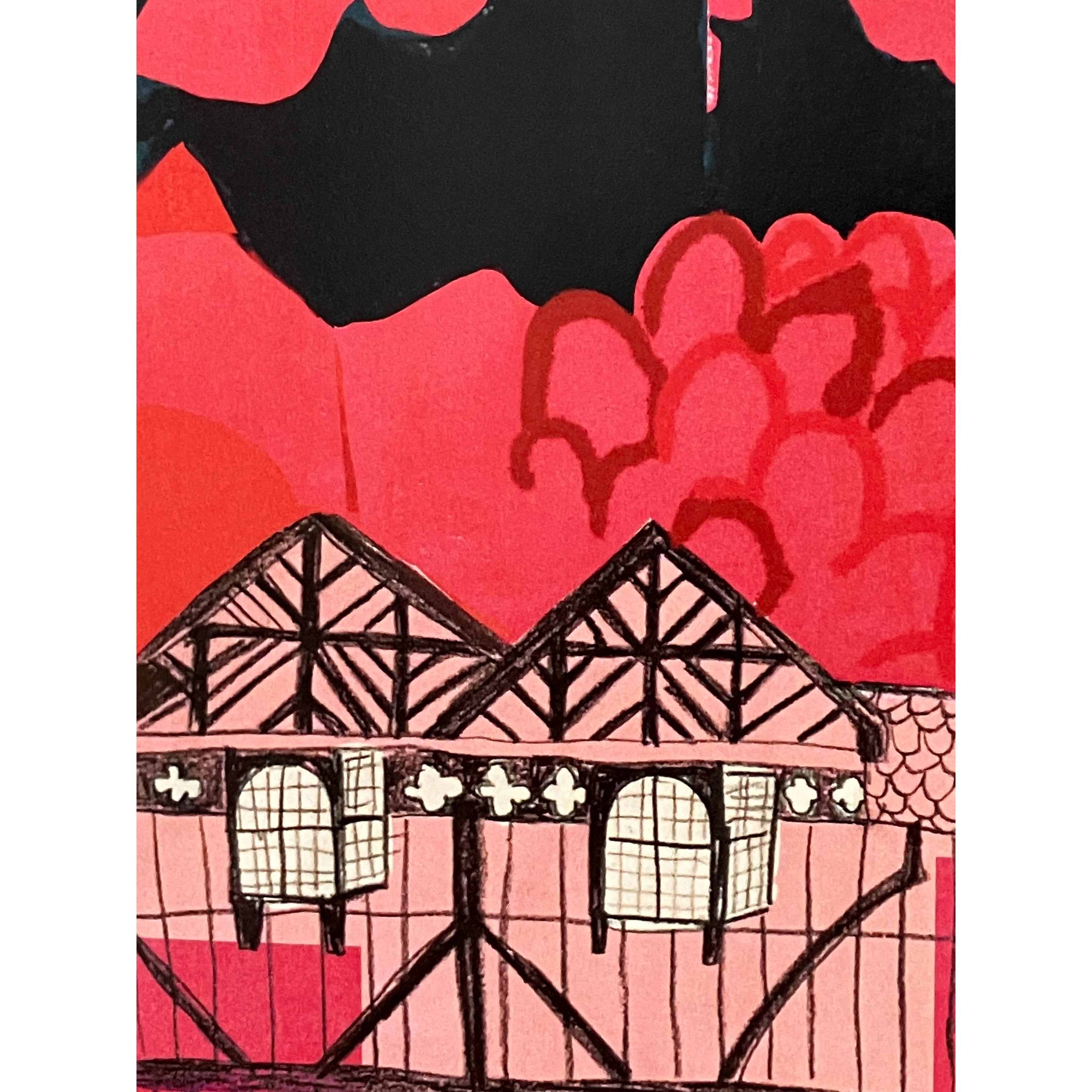 Pink Tudor House Card