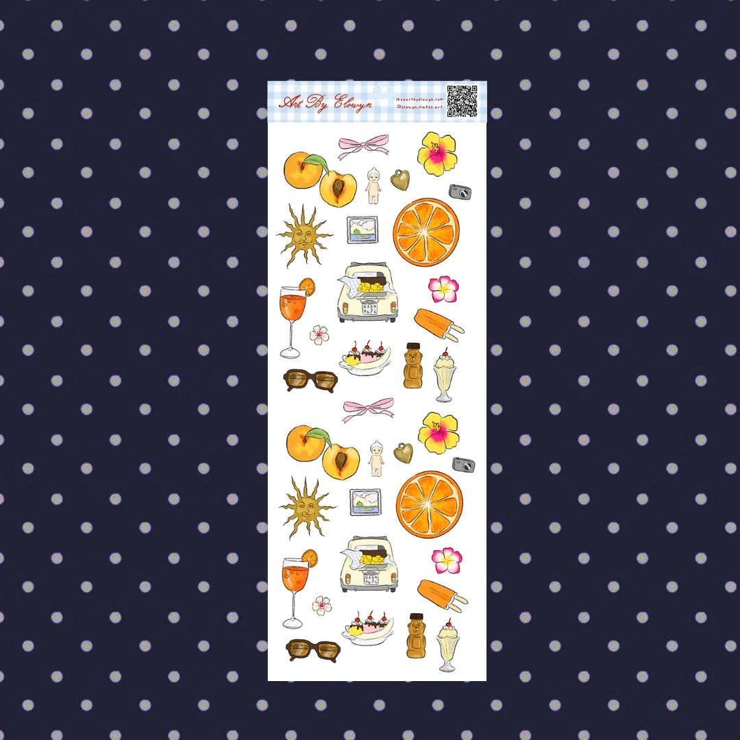 August Themed Mini Sticker Sheet