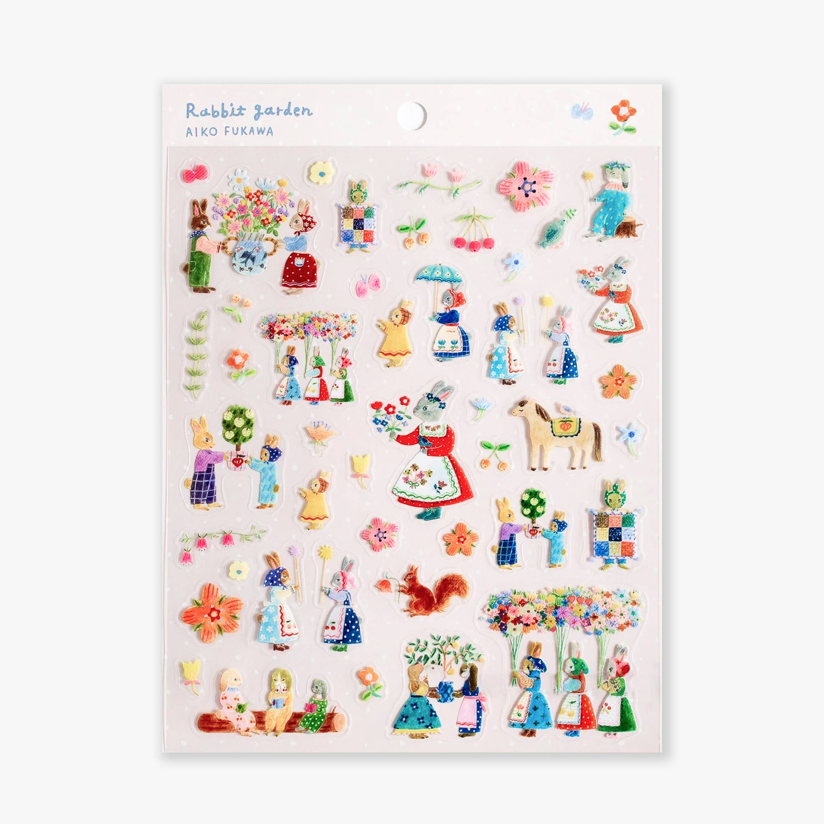 Rabbit Garden Clear Sticker Sheet