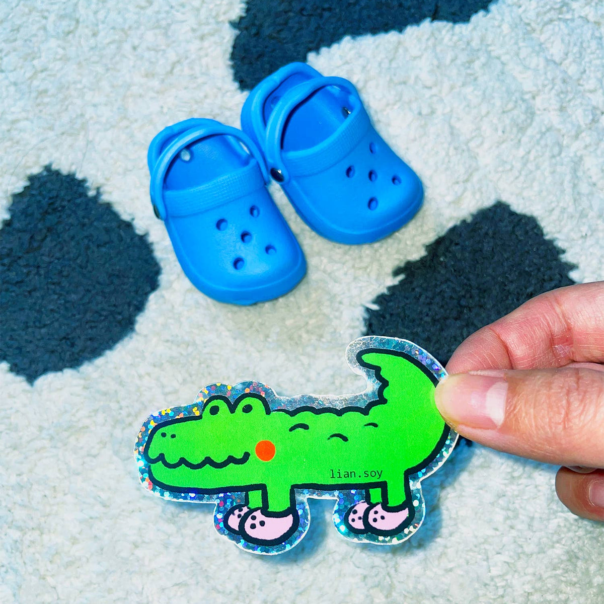 Croc in Crocs Sticker
