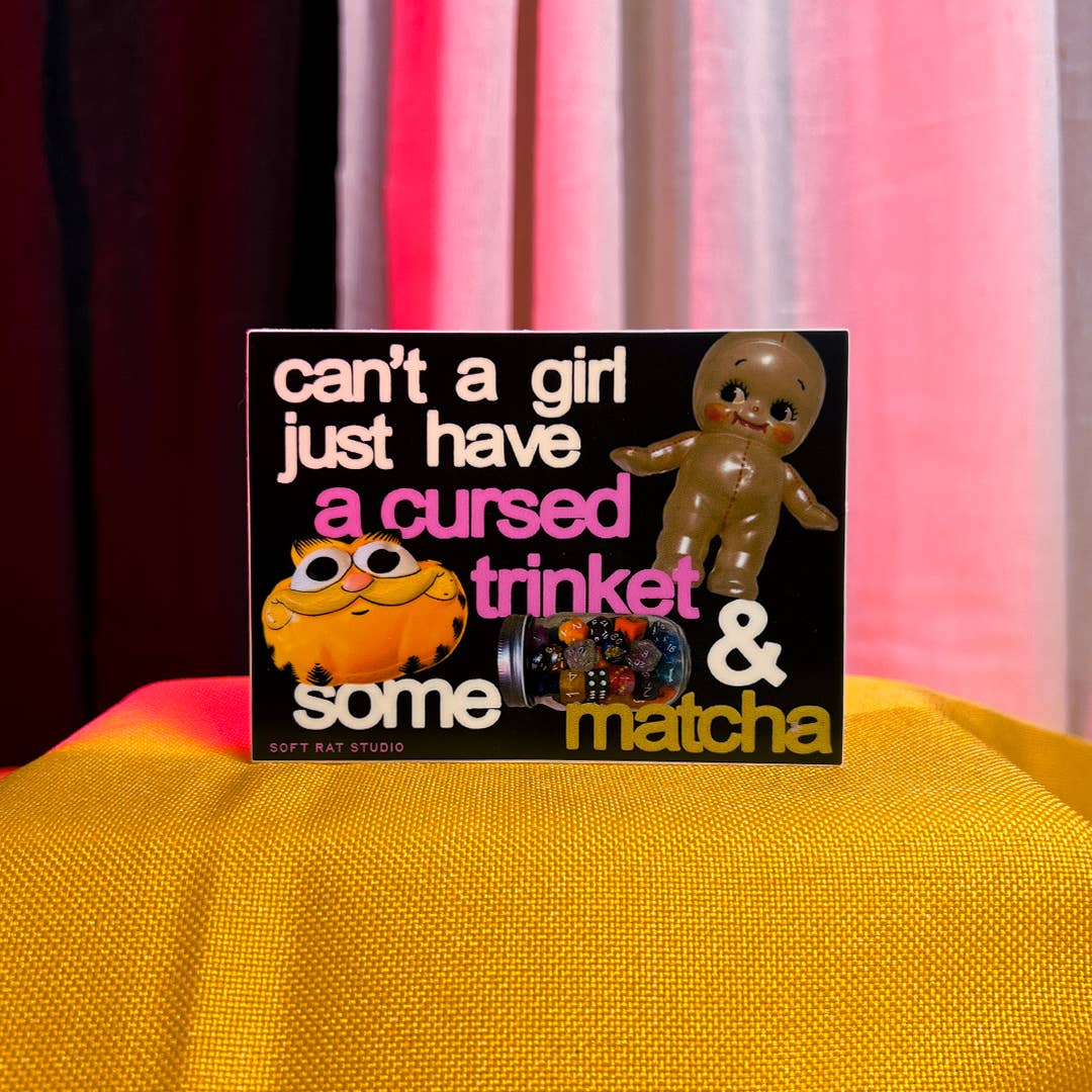 Cursed Trinket and Matcha Sticker