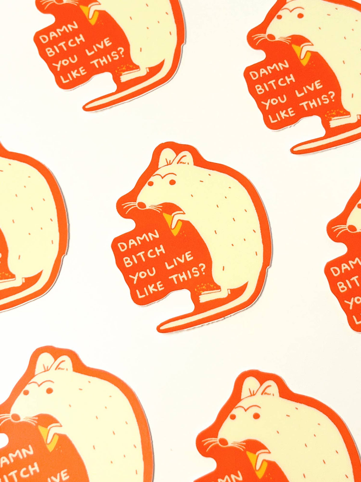 Damn Bitch Rat Sticker