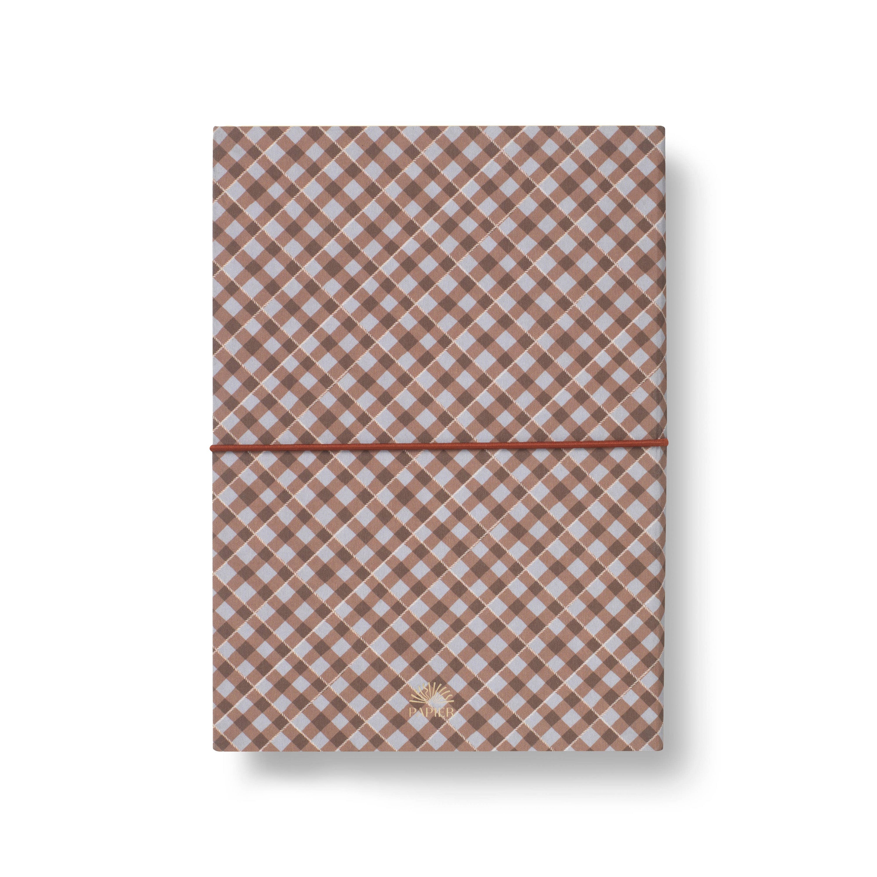Petals & Plaid A5 Fabric Lined Notebook