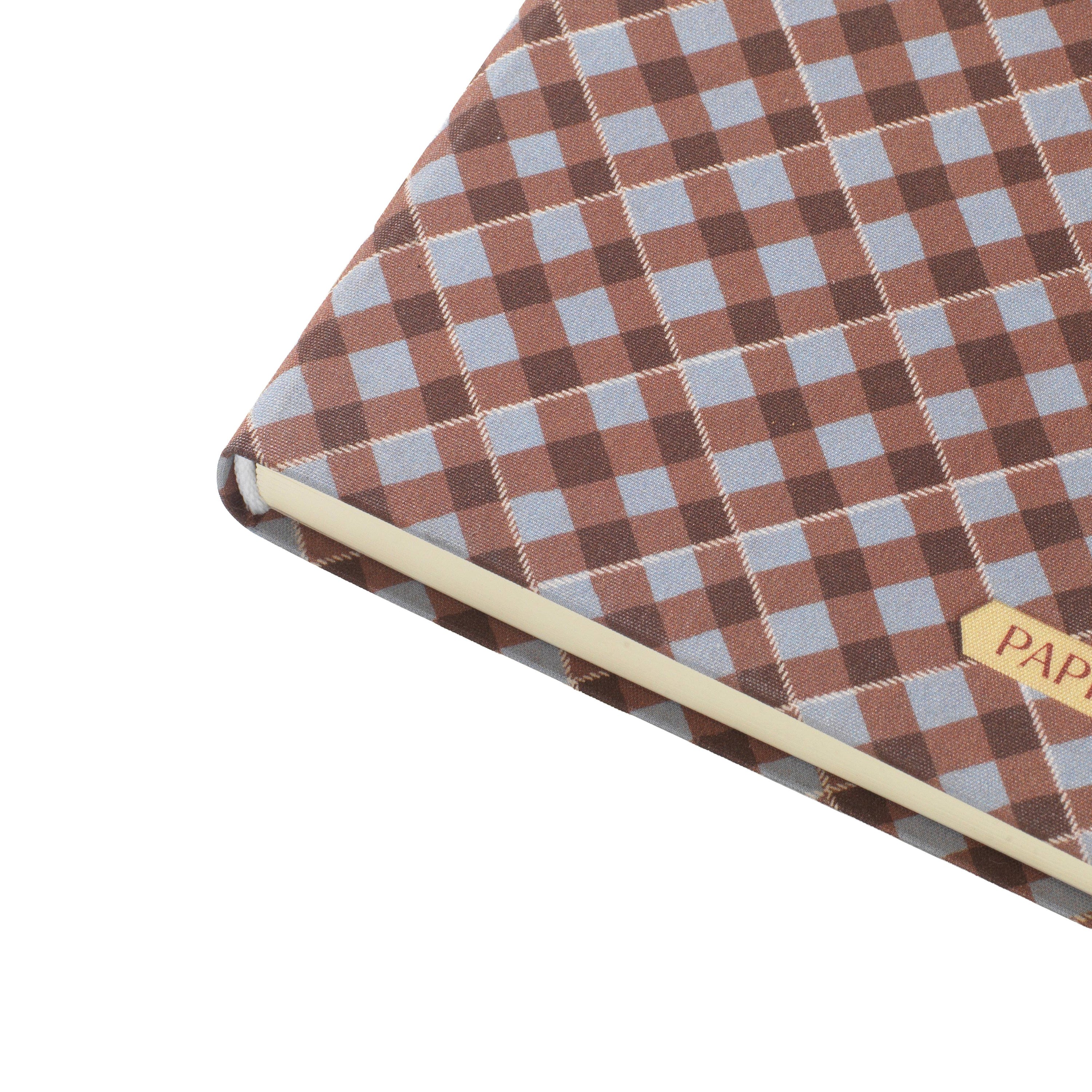 Petals & Plaid A5 Fabric Lined Notebook