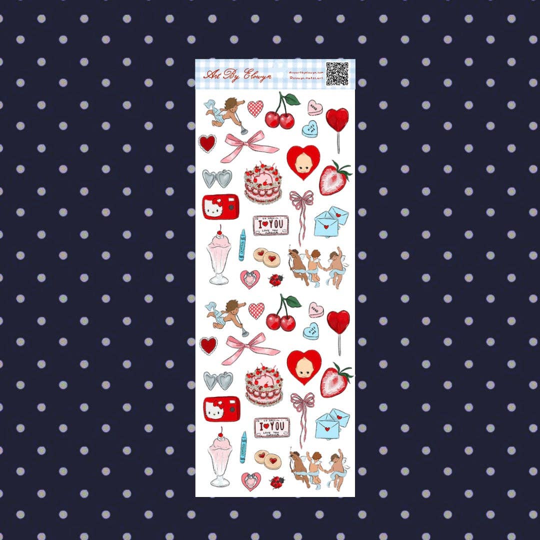 February Themed Mini Sticker Sheet