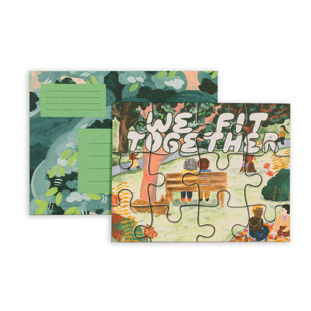 Fit Together Puzzle Die Cut Card