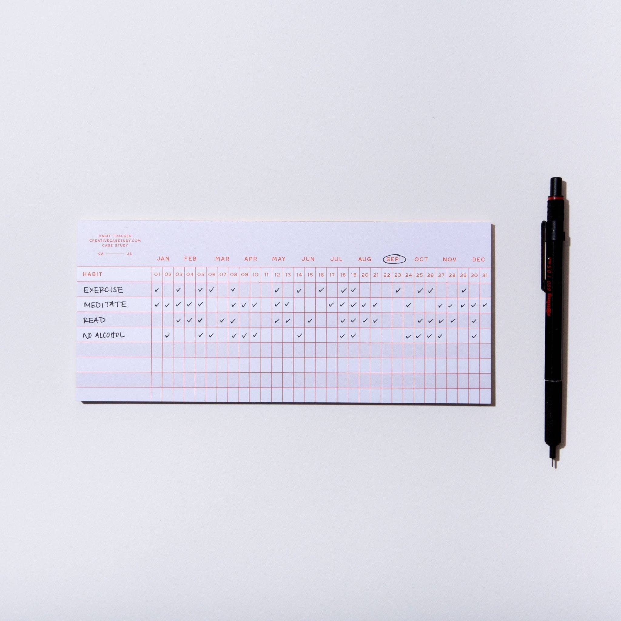 Habit Tracker Notepad