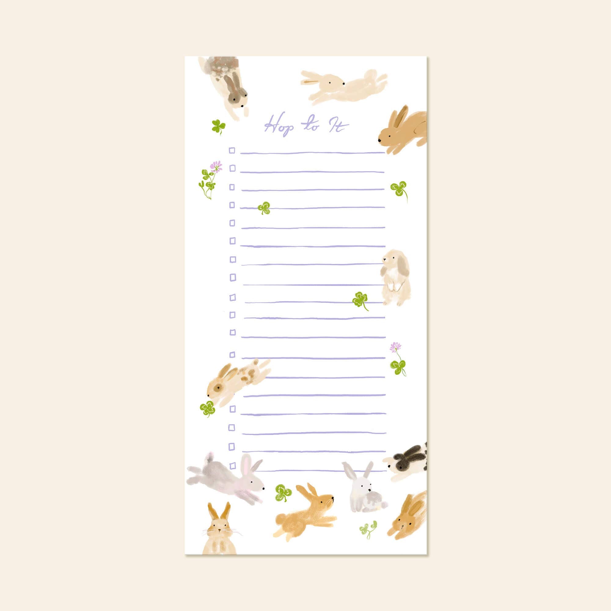 Hop to It Bunny List Notepad