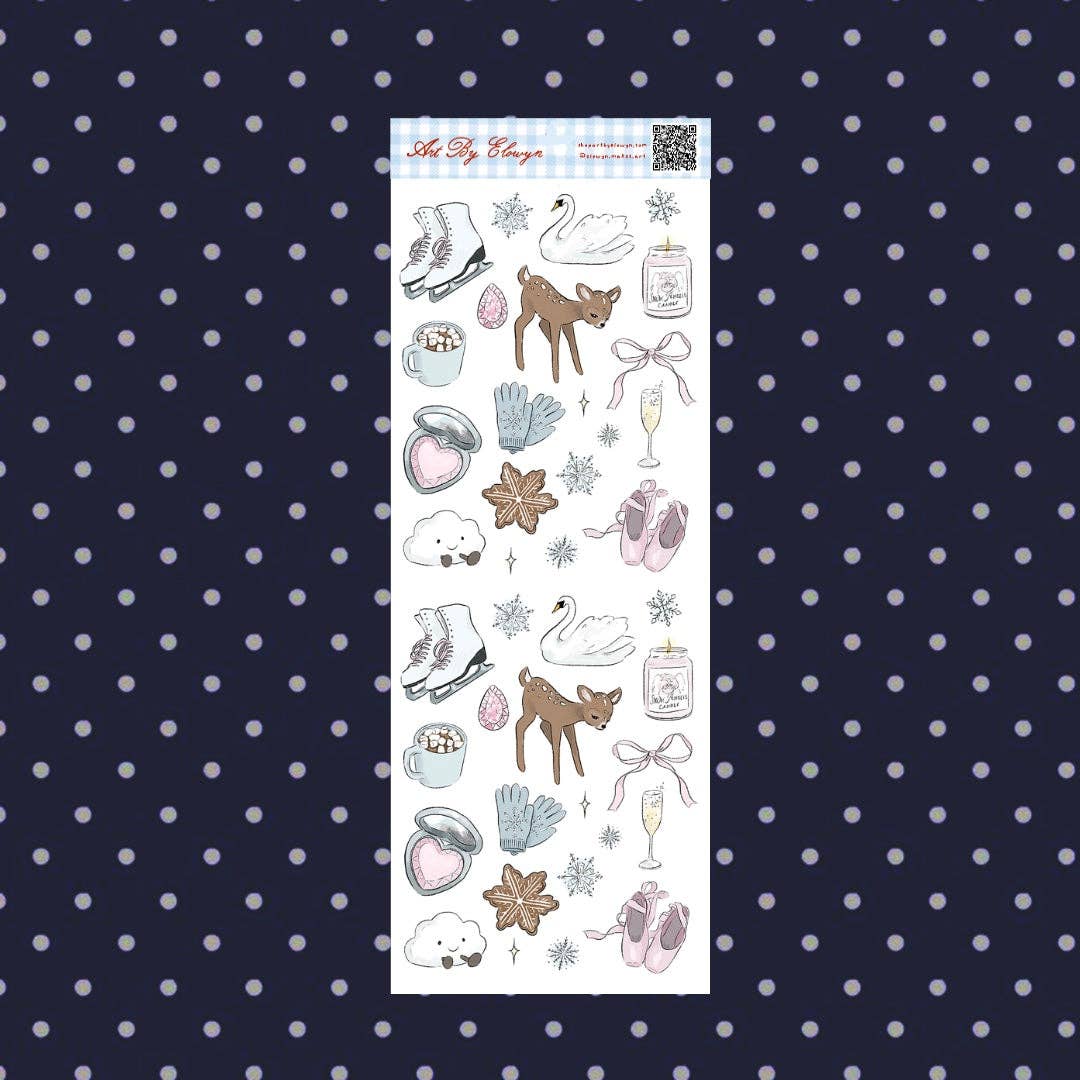 January Themed Mini Sticker Sheet