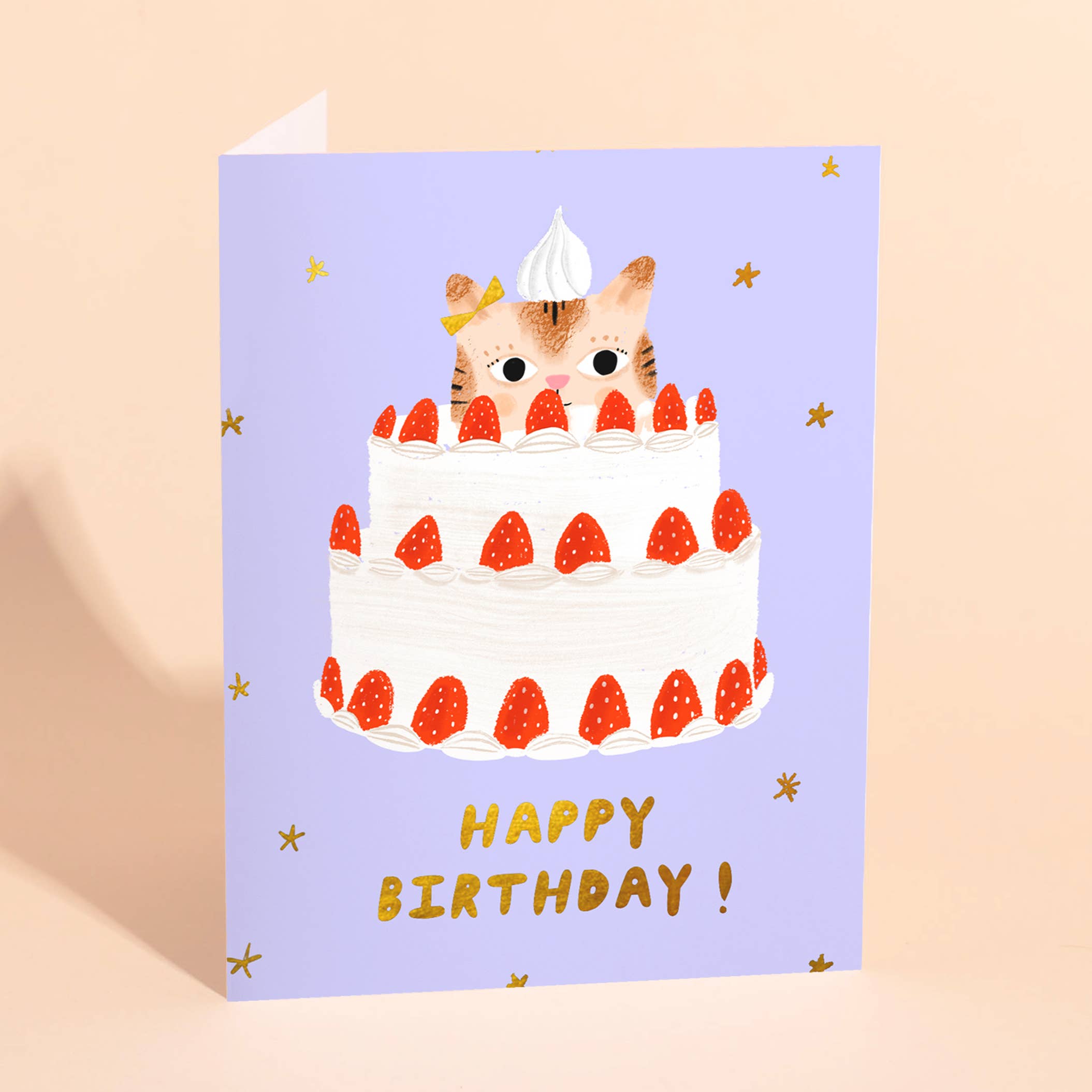 Kitty Cake Birthday Card
