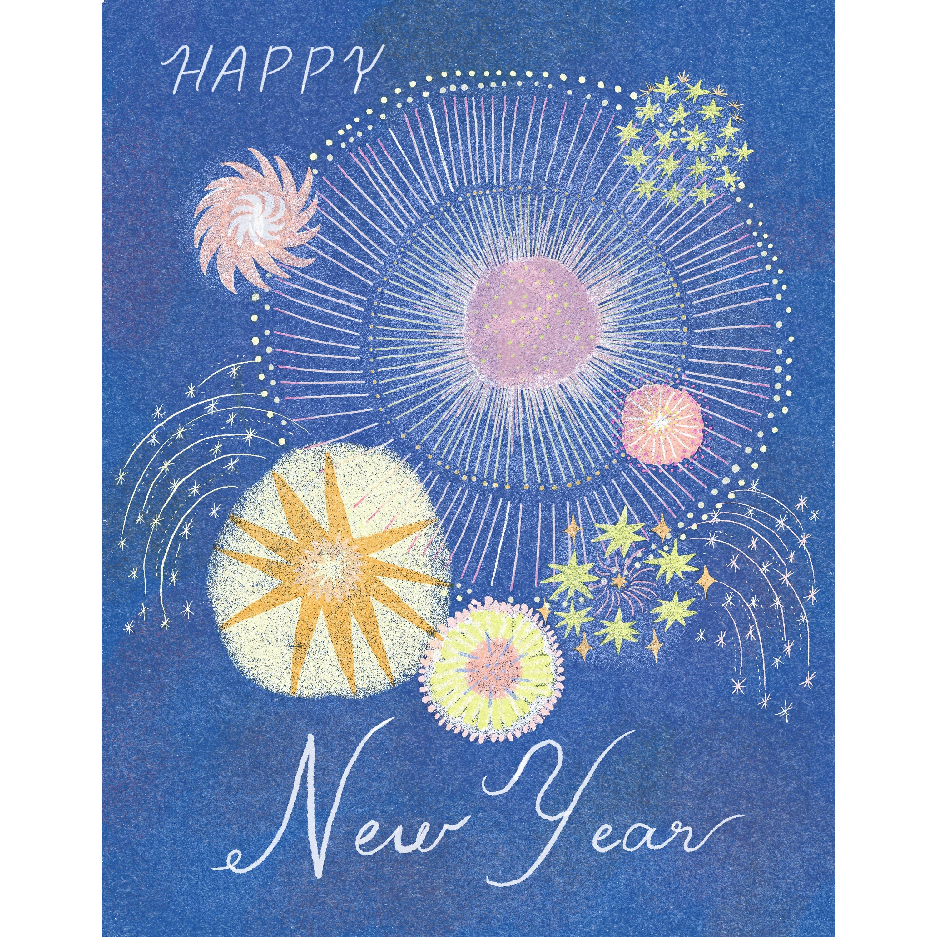 New Year Fireworks Card