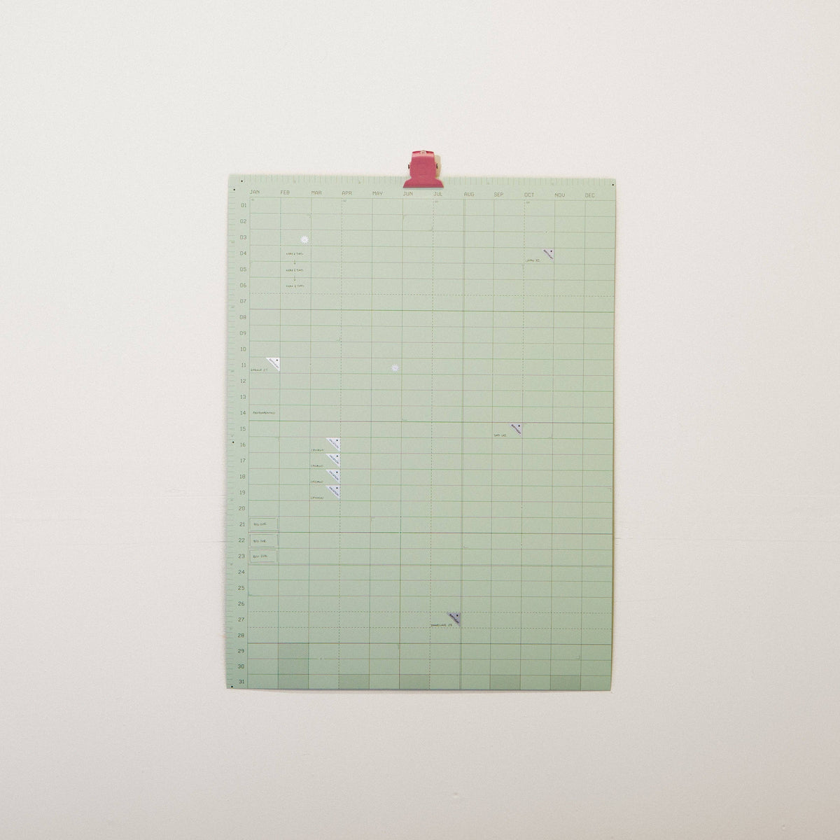 Open Dated 365 Day Wall Calendar | Matcha