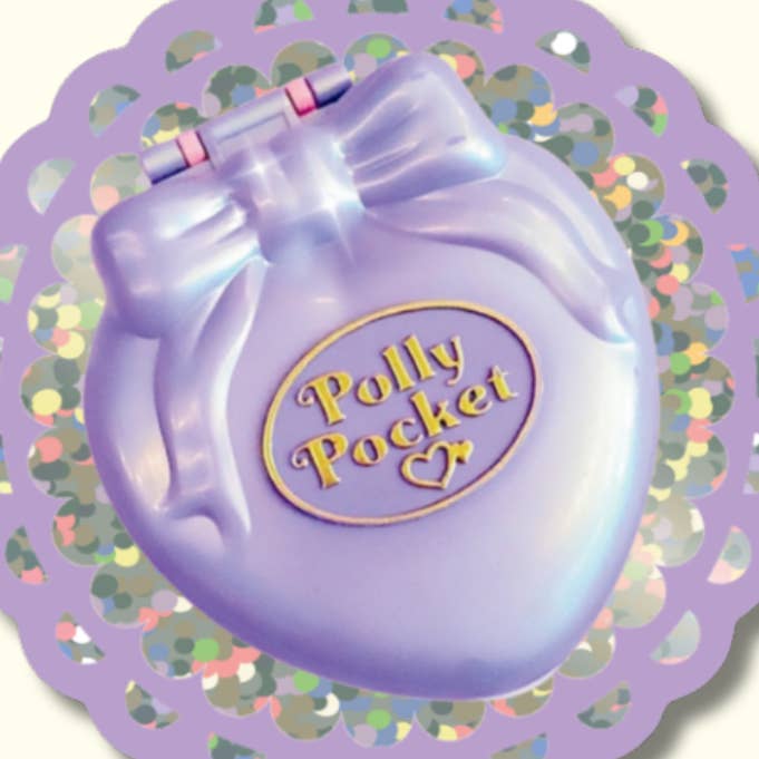 Polly Pocket Glitter Vinyl Sticker 