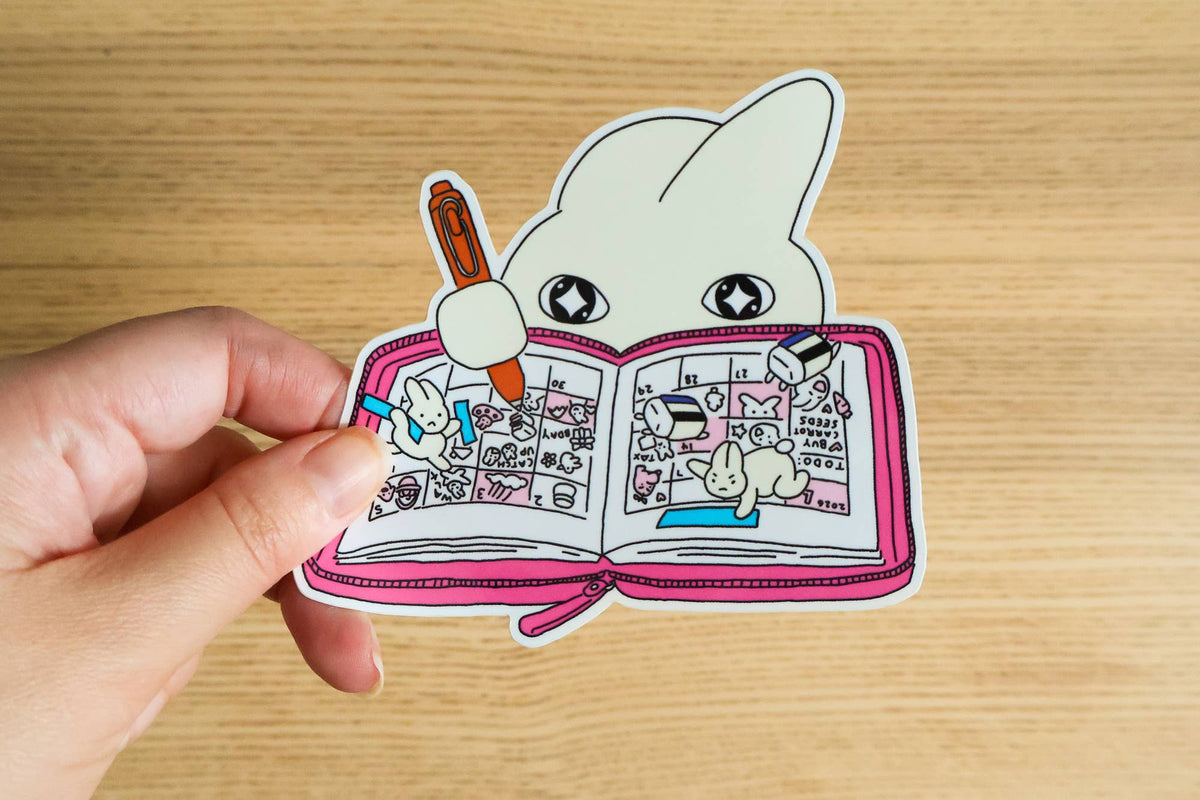 Journaling Bunny Sticker