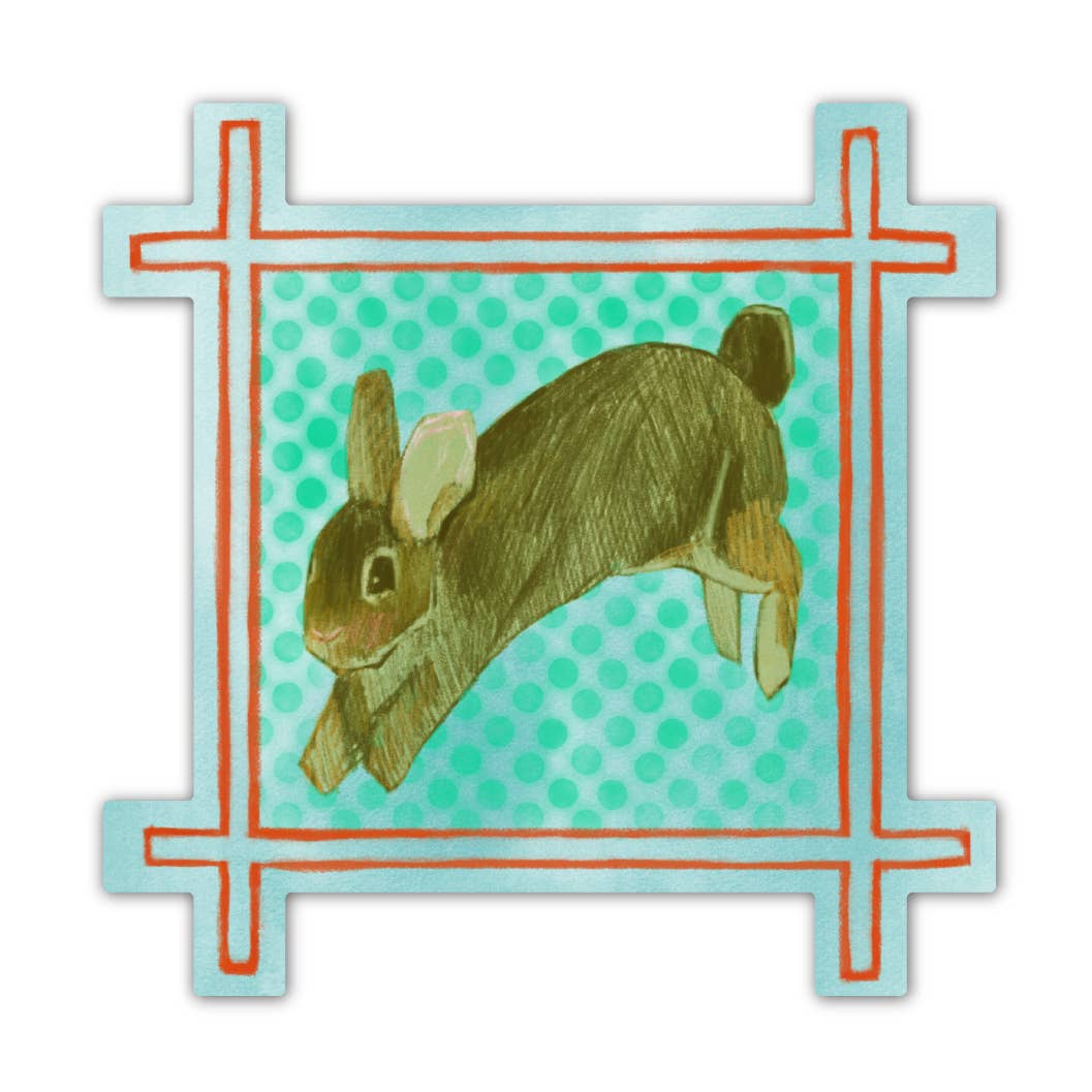 RABBIT SQUARE! Sticker