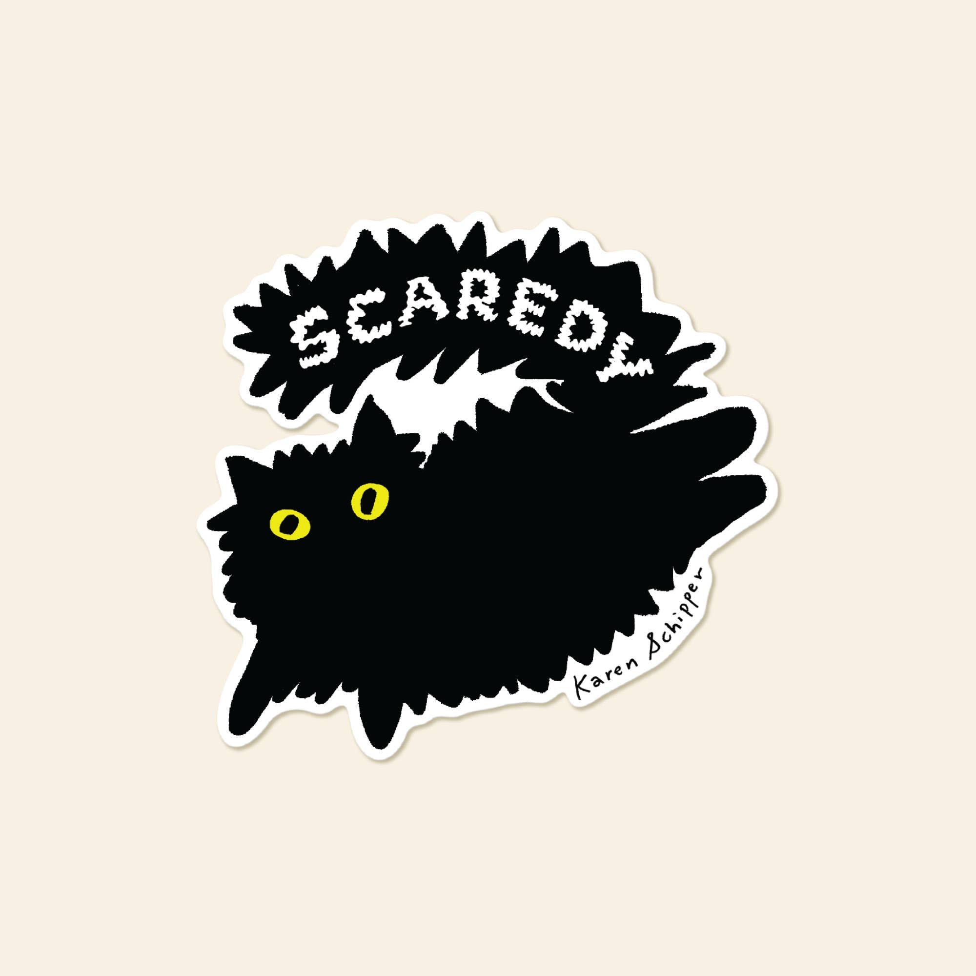 Scaredy Cat Sticker
