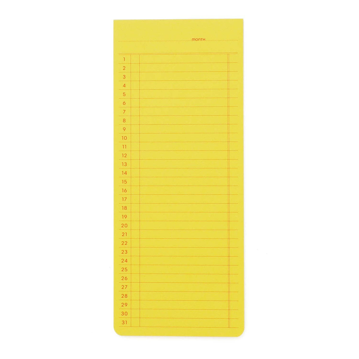 Sticky Memo Pad Monthly