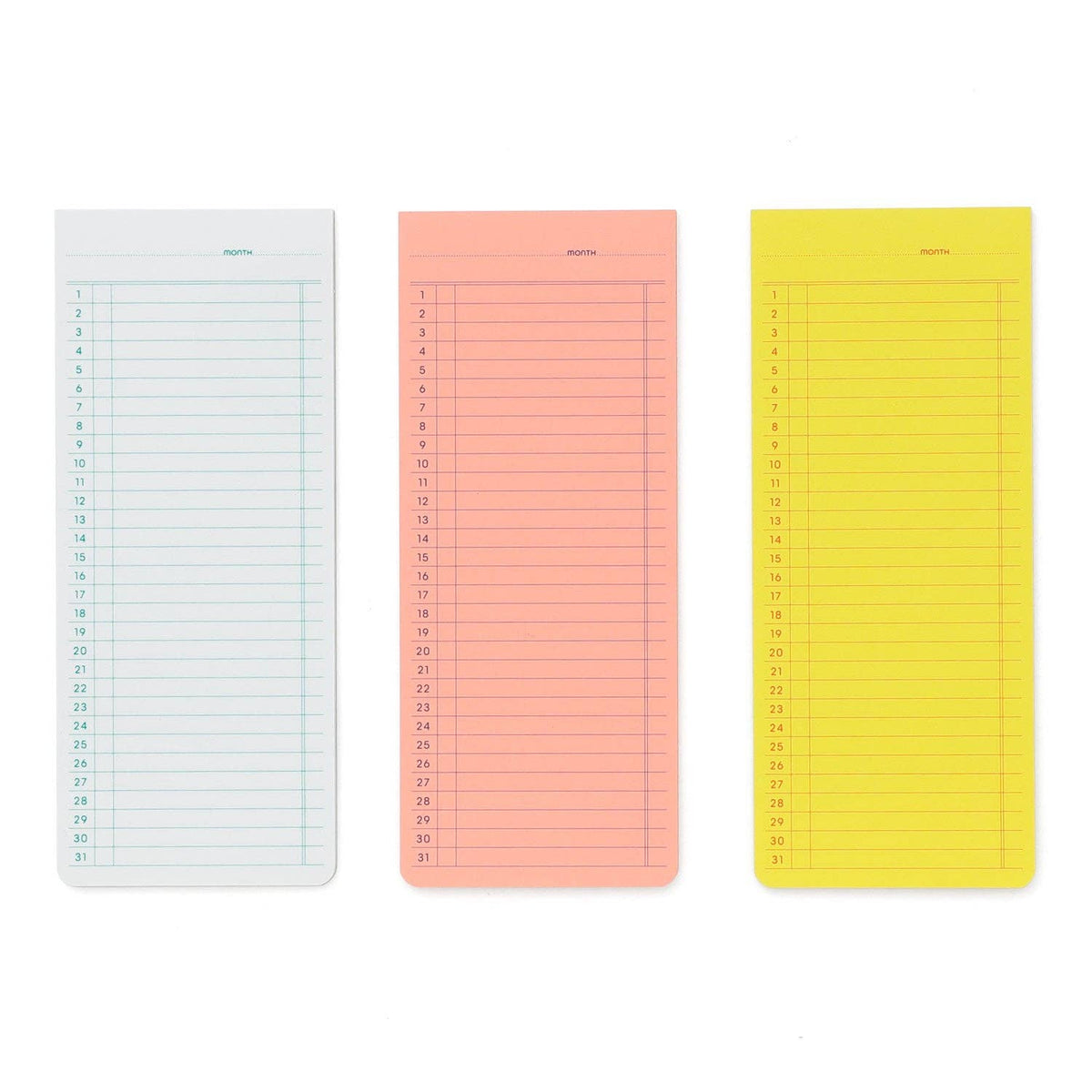 Sticky Memo Pad Monthly