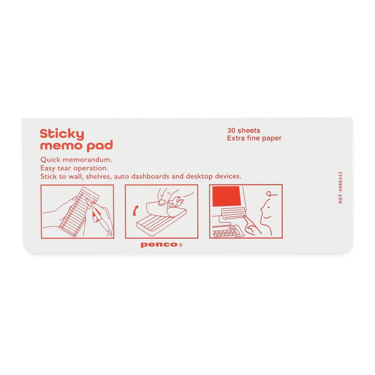Sticky Memo Pad Weekly