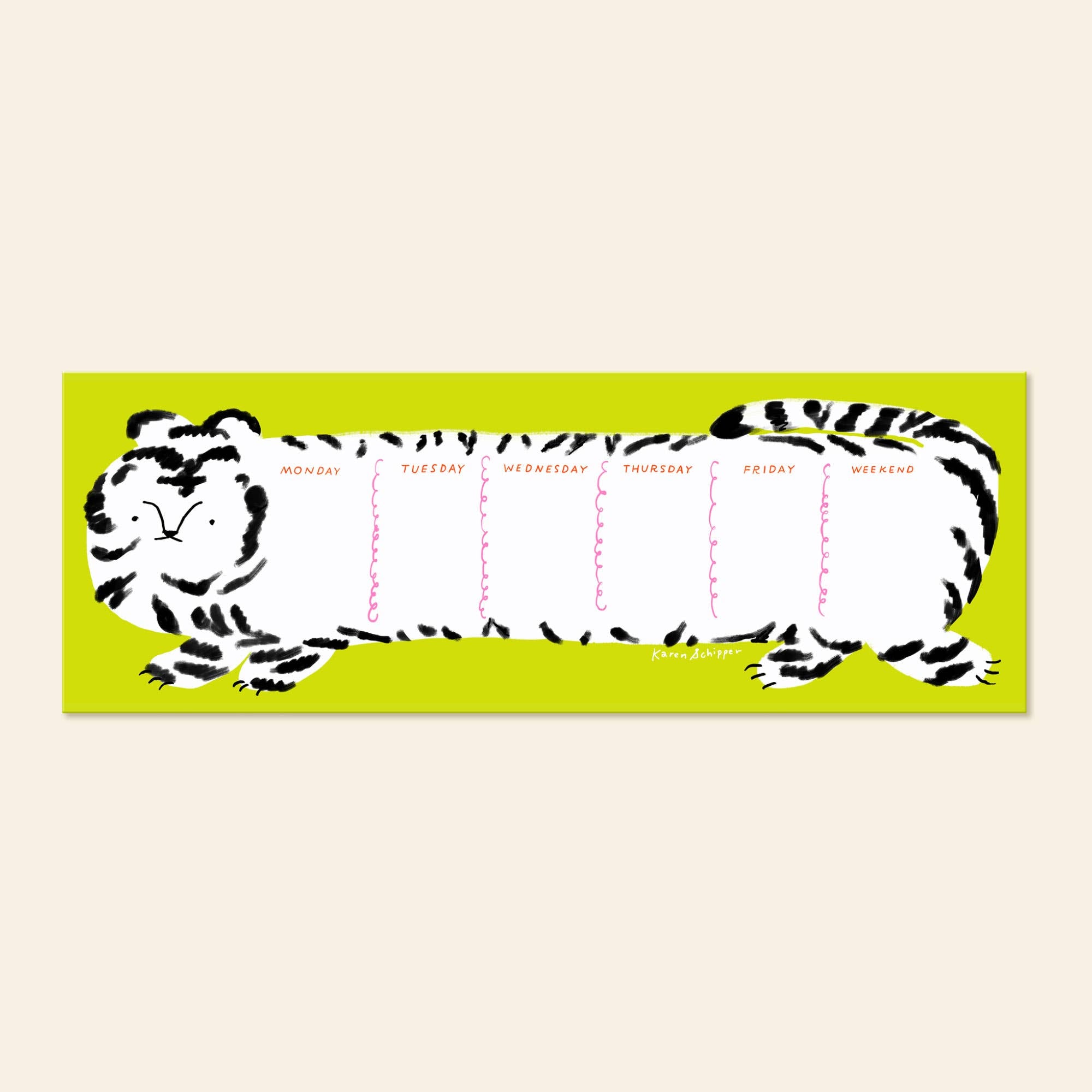 Tilda Tiger Desk Planner
