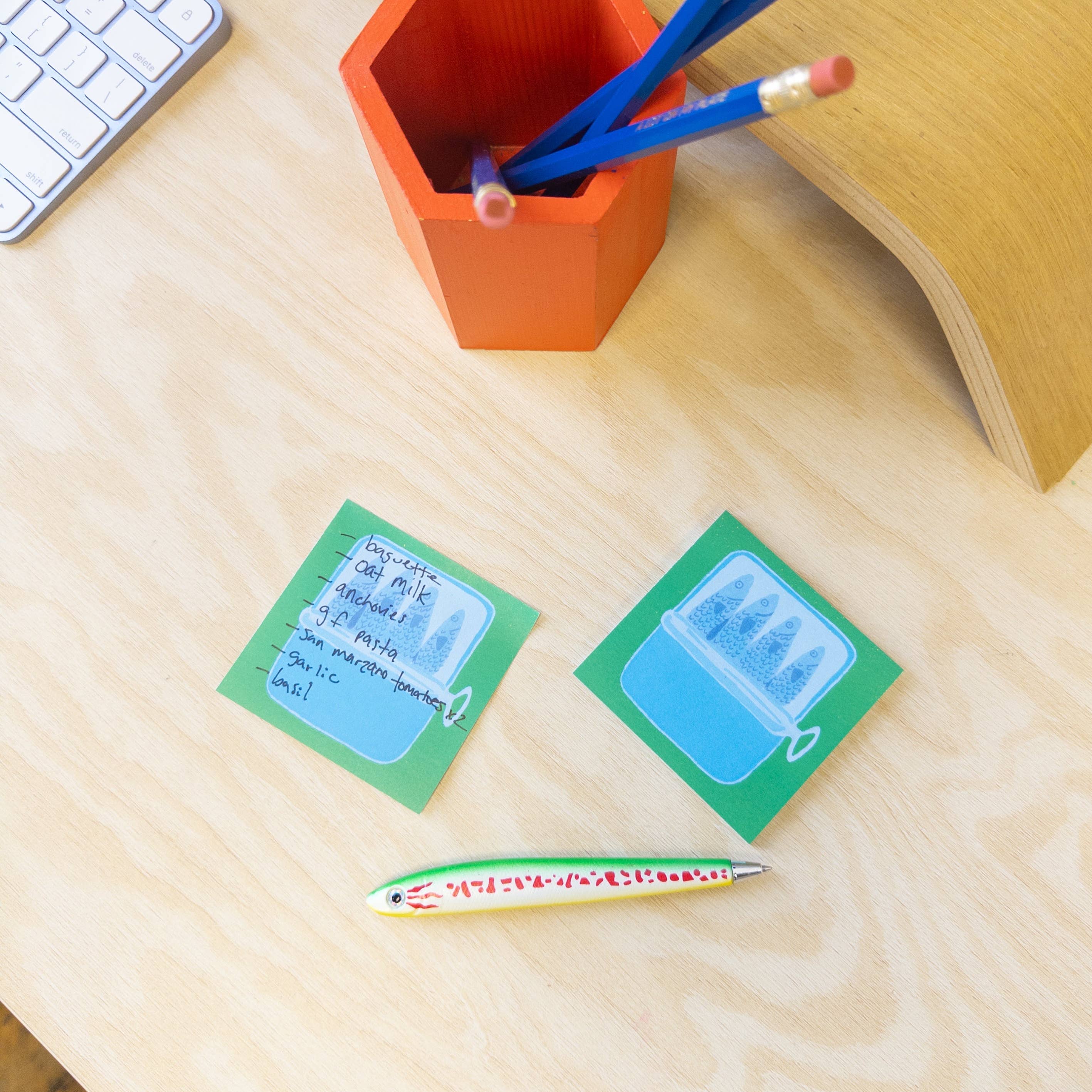 Tinned Fish Lists Sticky Notes