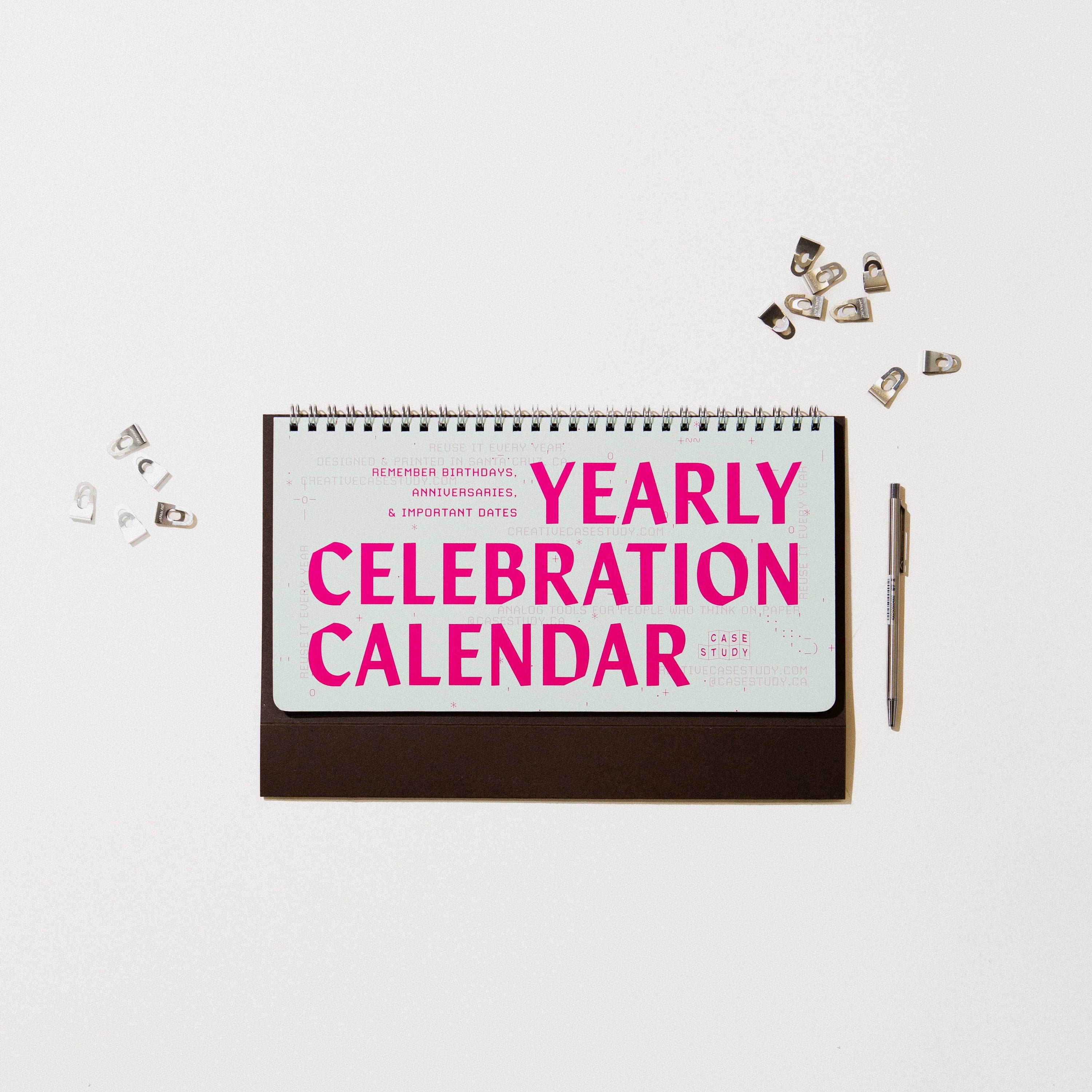 Yearly Celebration Desk Calendar